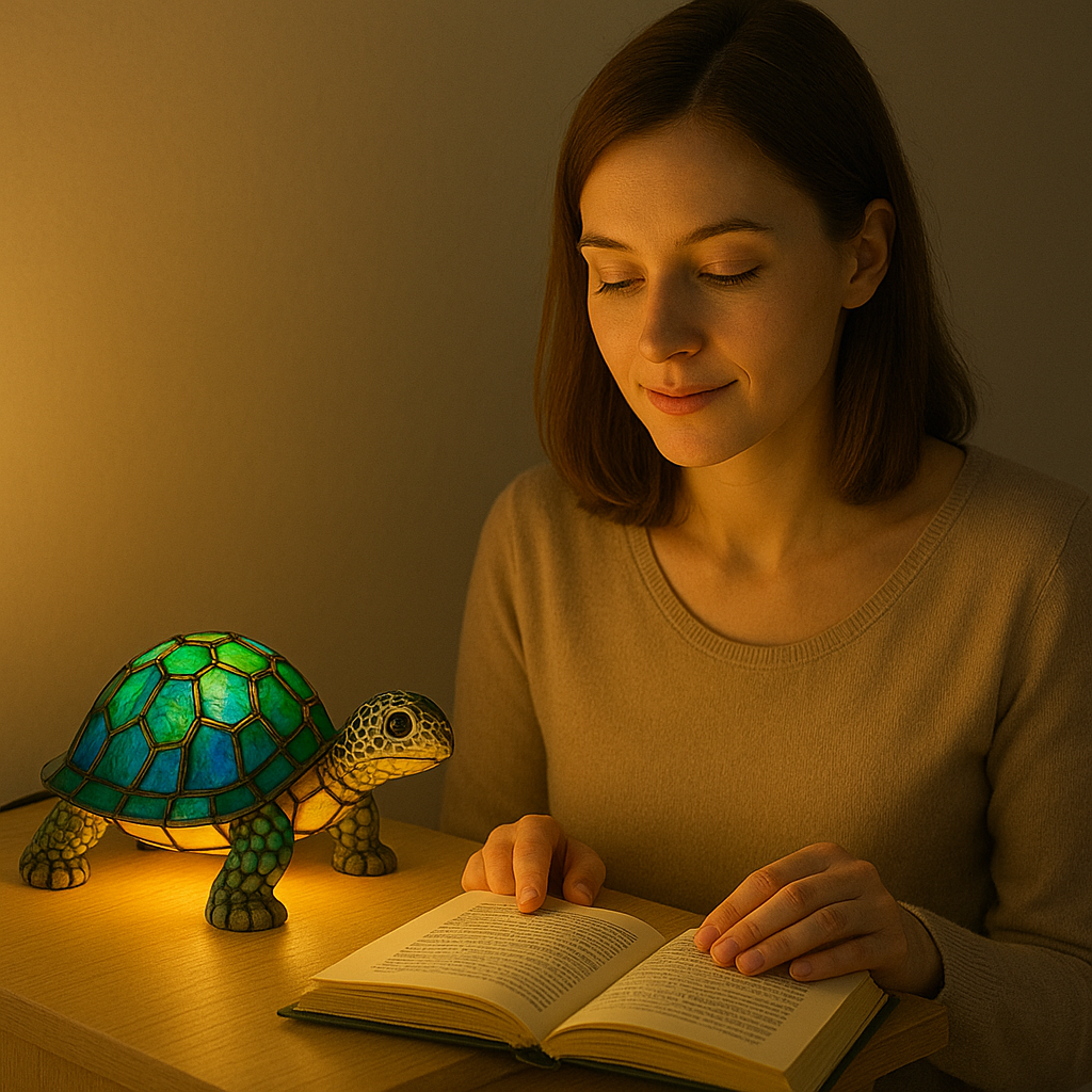 Svítící želva - ručně vyráběná lampa, která rozjasní srdce