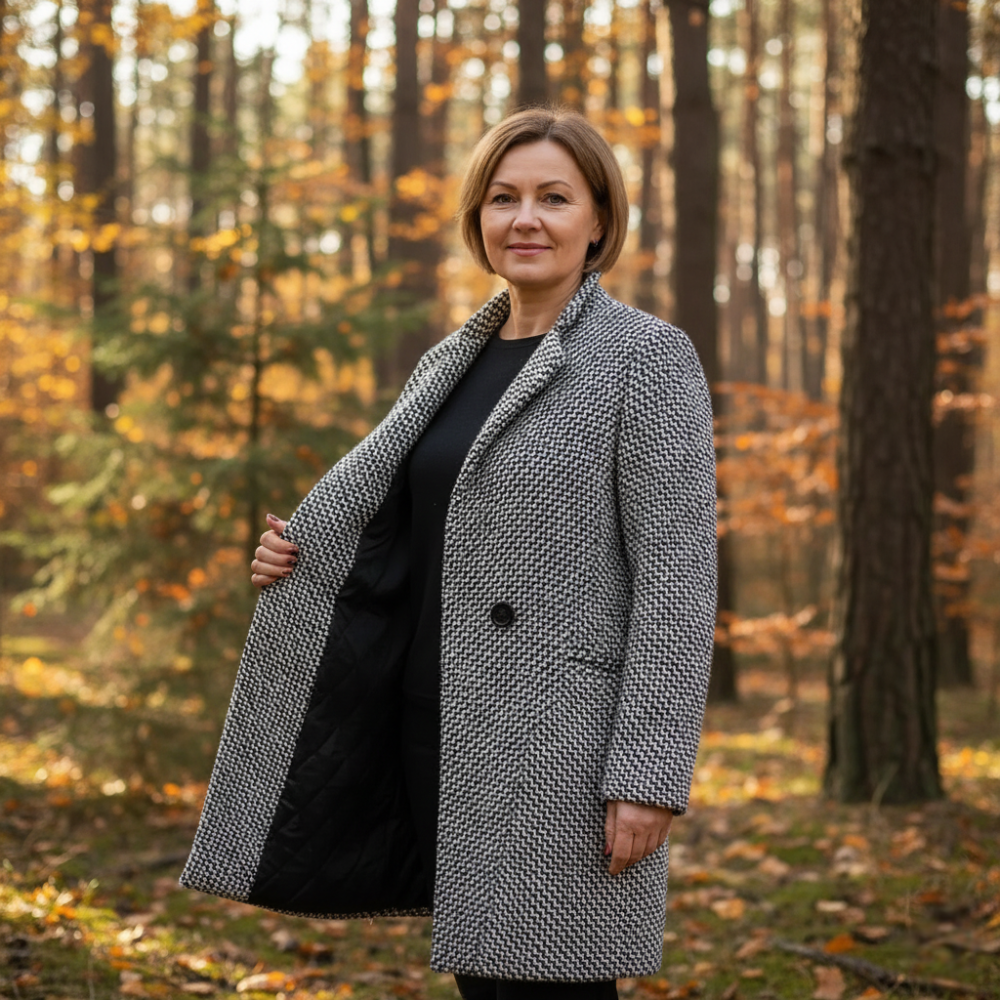 NINAURA | ELEGANTNÍ DLOUHÝ KABÁT