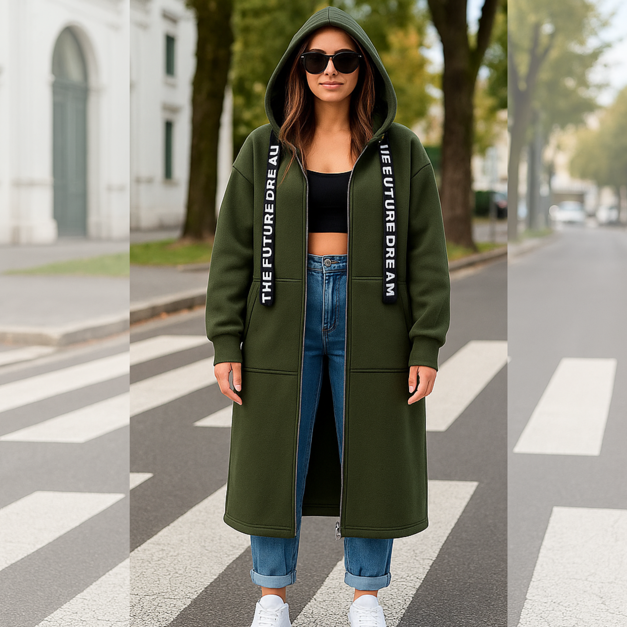 Arden Flux Dámský Hřejivý Fleece Zip-Up Kabát s Kapucí