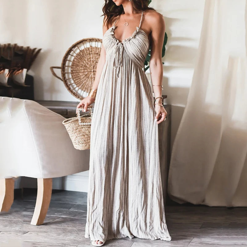 Olivia™ - Boho šaty s halterneck