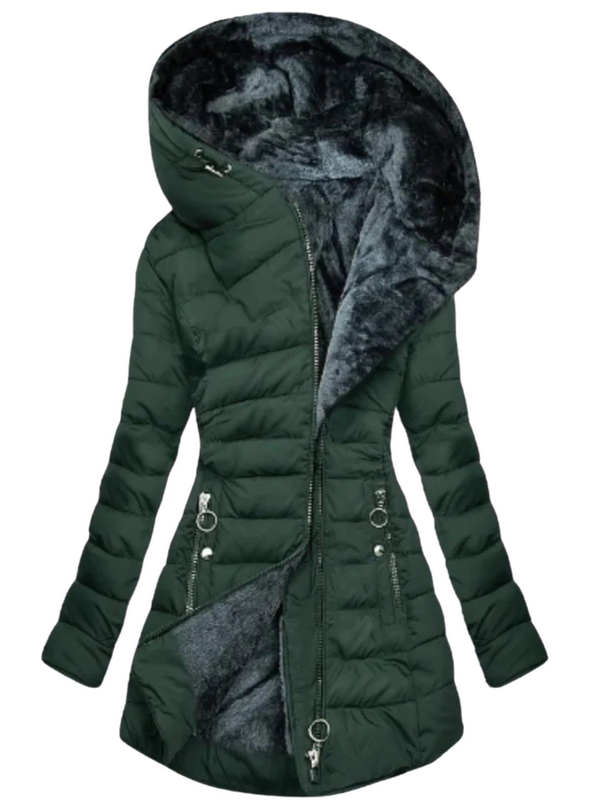 Vela - Teplý a chlupatý dámský kabát