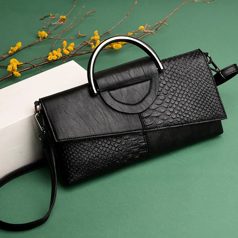 Celine™ - Stylová černá kabelka s koženým efektem