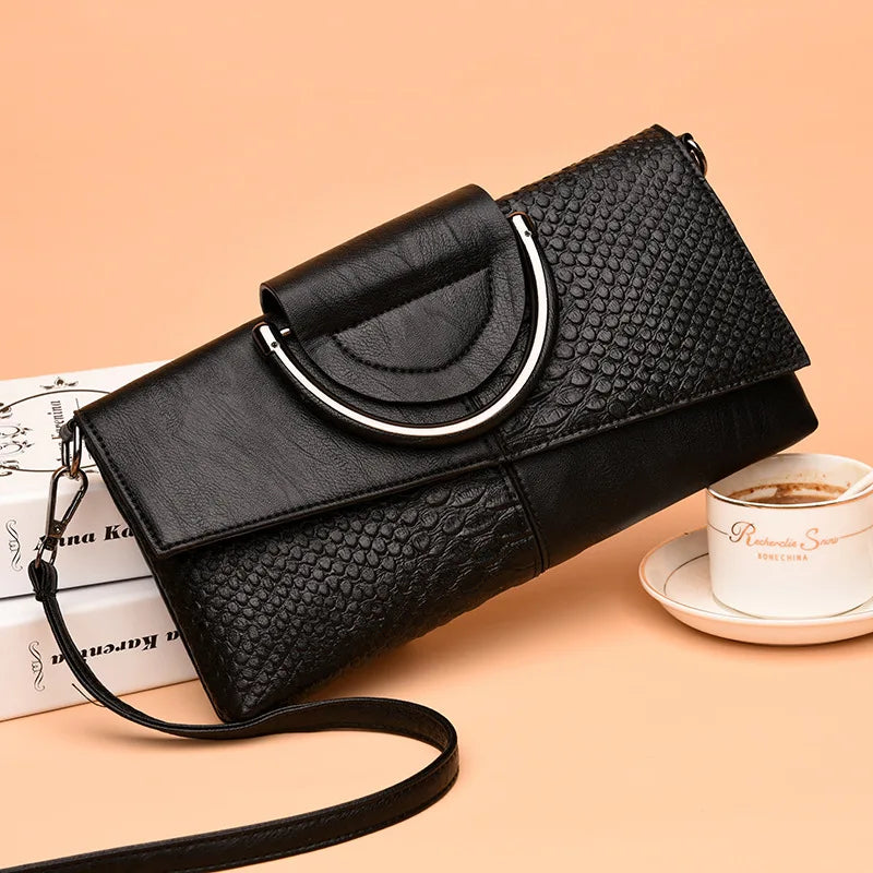 Celine™ - Stylová černá kabelka s koženým efektem