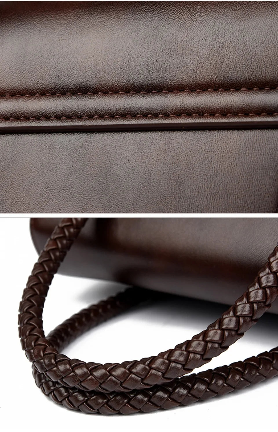 Ronja™ – Elegantní Kabelka s Pleteným Uchem a Zlatými Akcenty