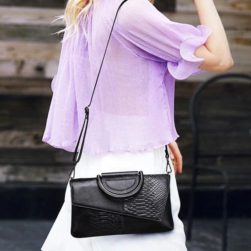 Celine™ - Stylová černá kabelka s koženým efektem