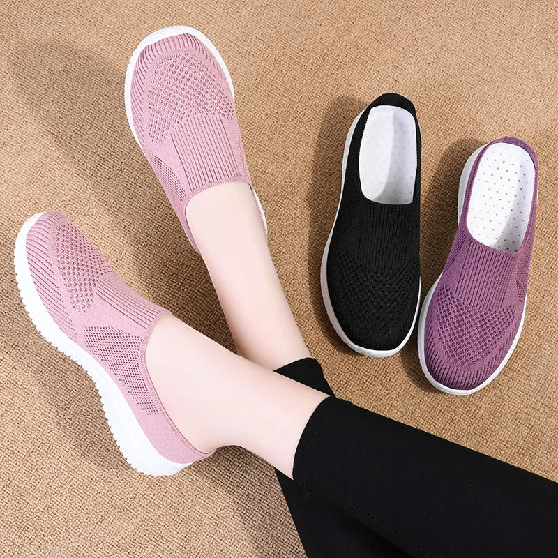BreezeStep™ – Dámské Pletené Pantofle | Prodyšné Lehoučké Casual Boty na Jaro & Léto