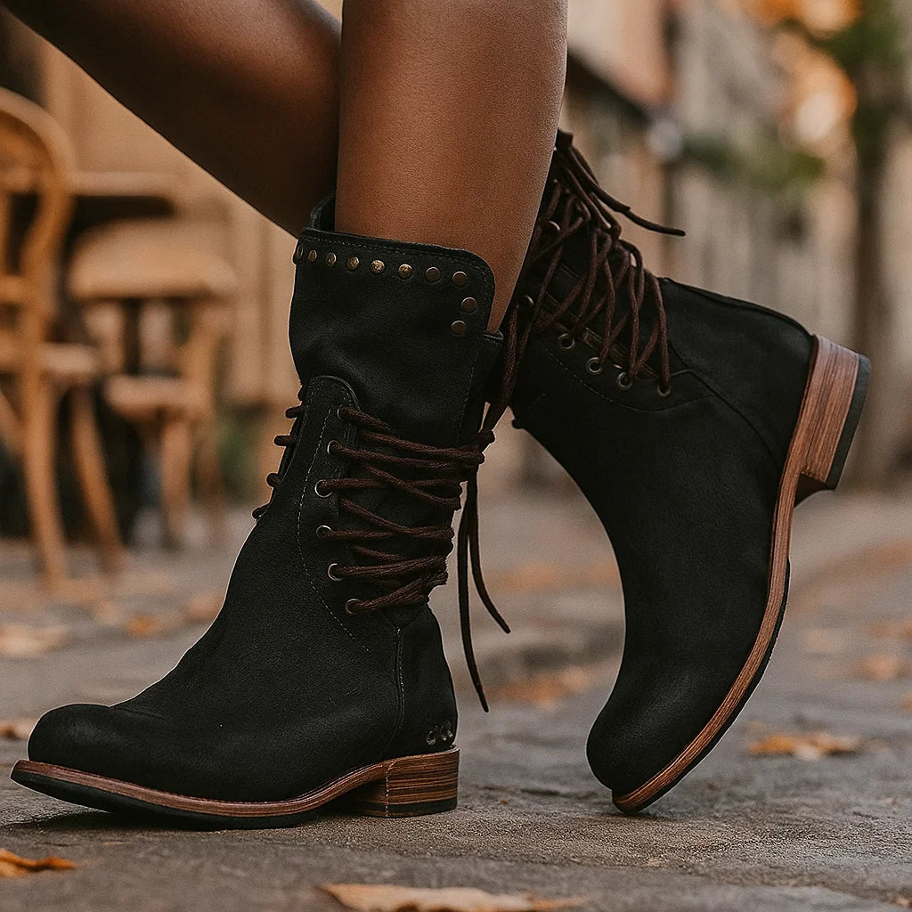 Elegantní Dámské Kožené Kozačky