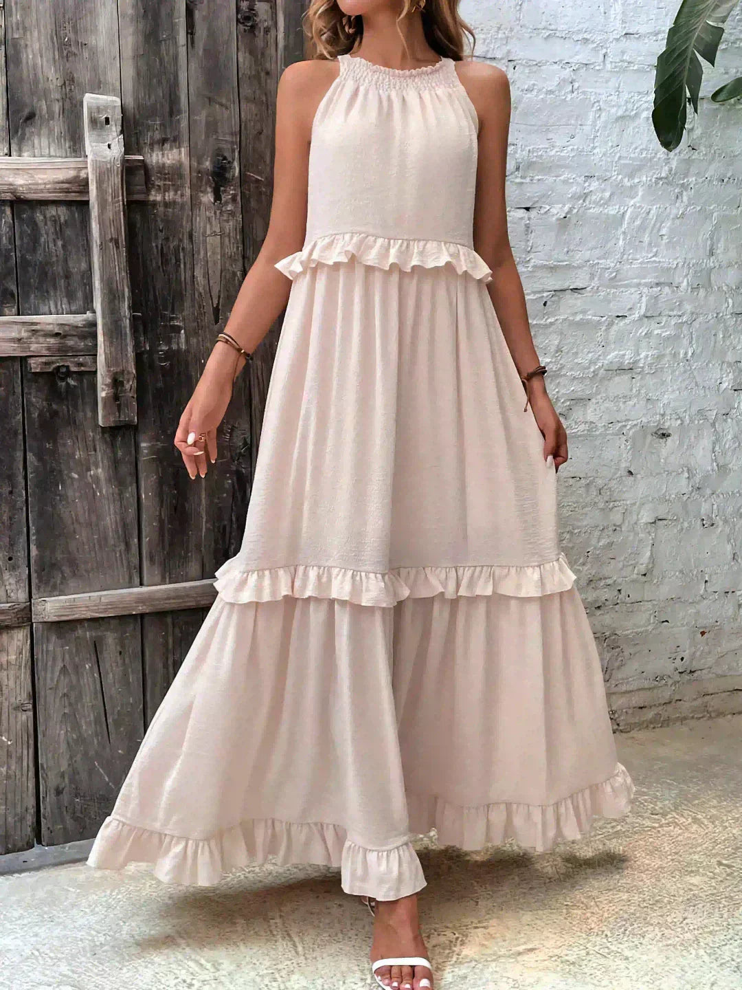 ANETA | Elegantní šaty bez rukávů s volány