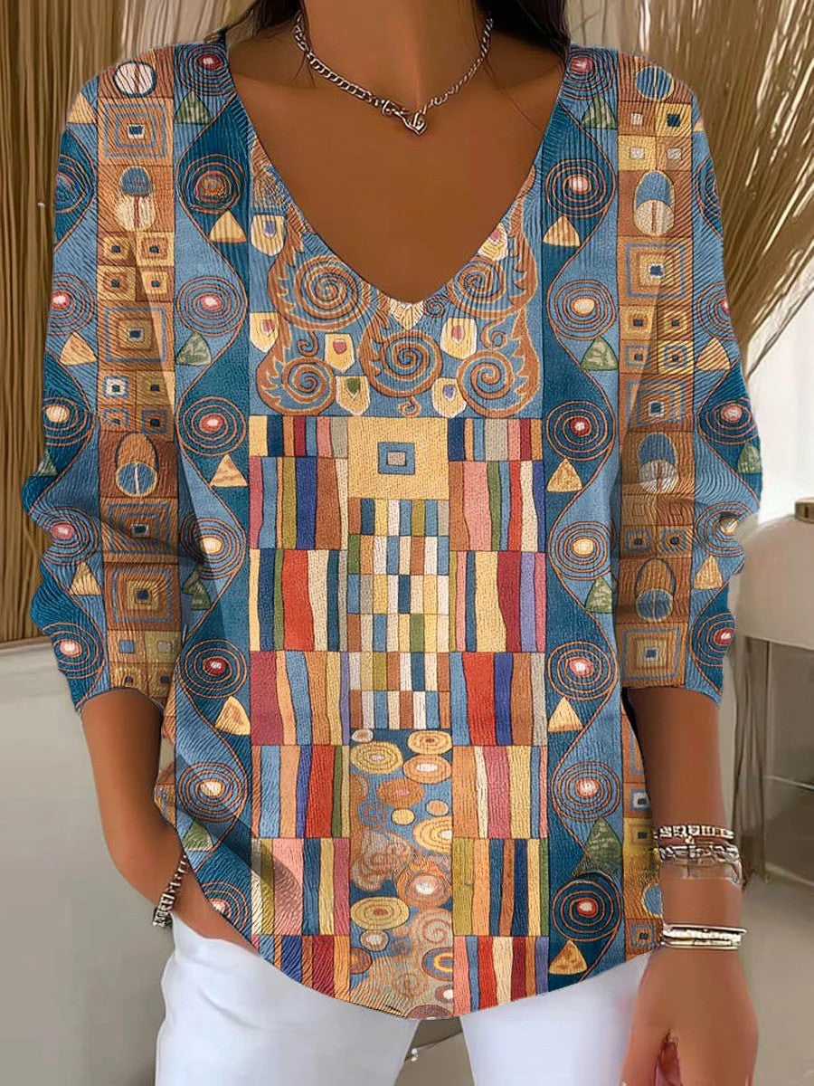 Anežka – Stylový úpletový svetr s výstřihem do V 8