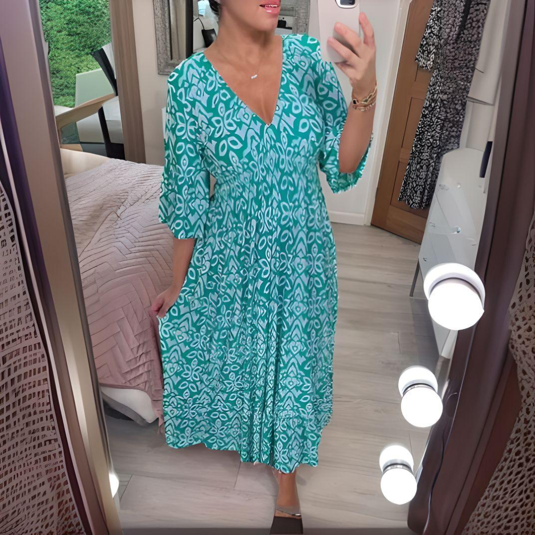 IWONA | Boho šaty s potiskem