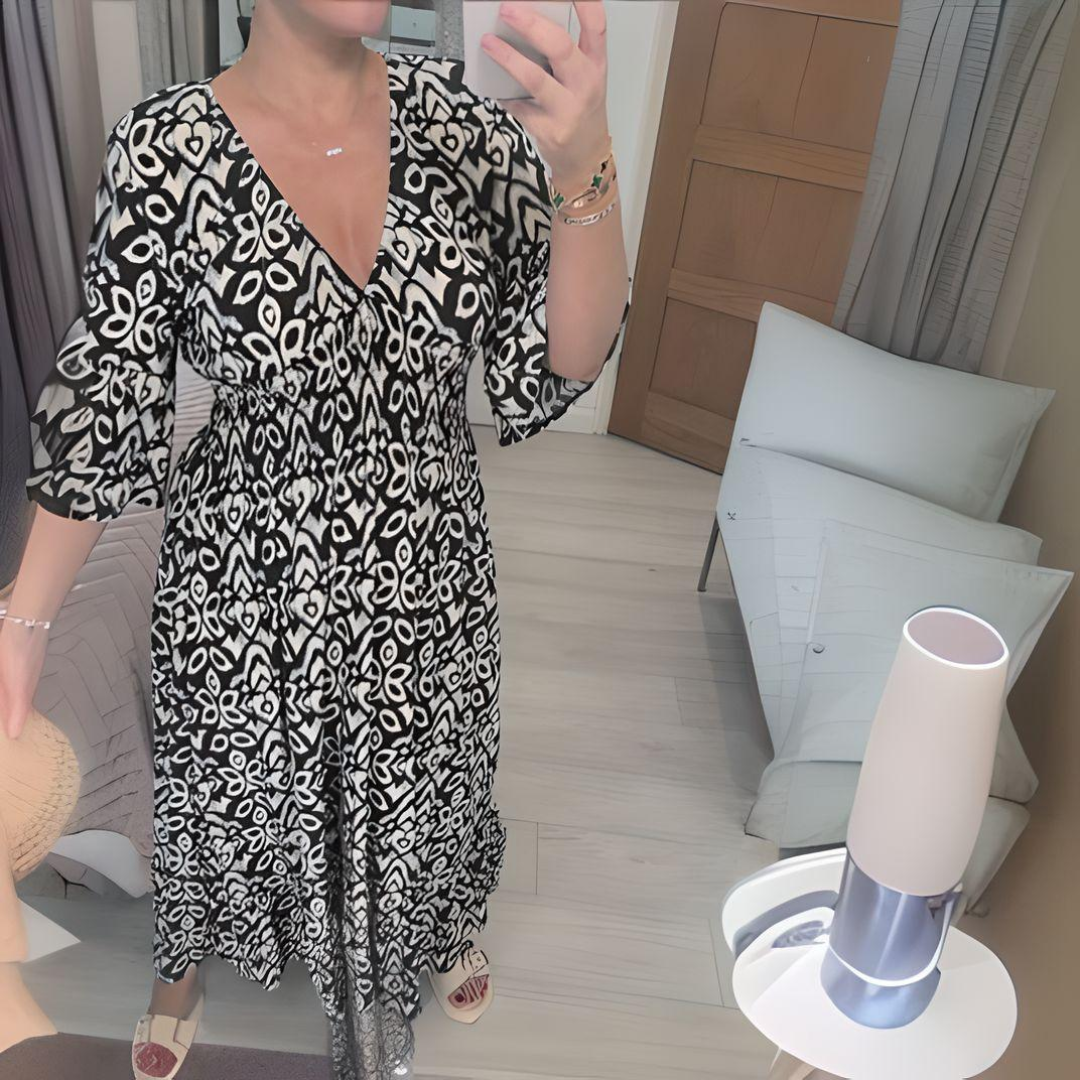 IWONA | Boho šaty s potiskem