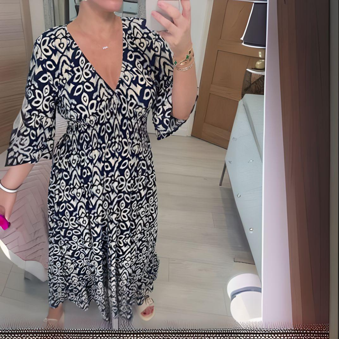 IWONA | Boho šaty s potiskem