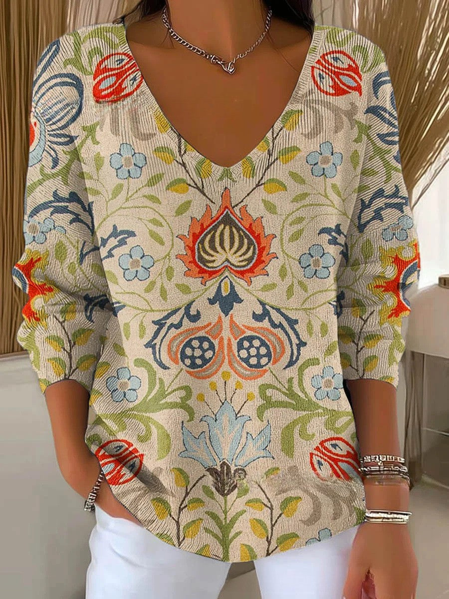 Anežka – Stylový úpletový svetr s výstřihem do V 10