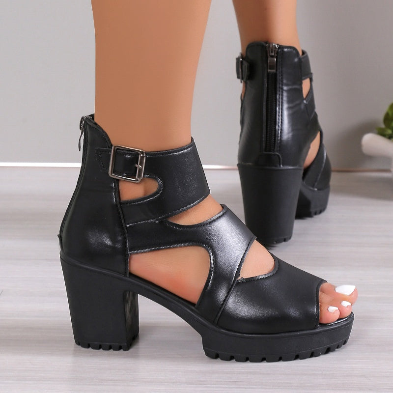 Frederika | Sandály s otevřenou špičkou a vysokým podpatkem