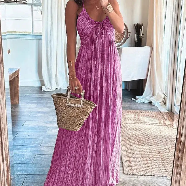 Olivia™ - Boho šaty s halterneck
