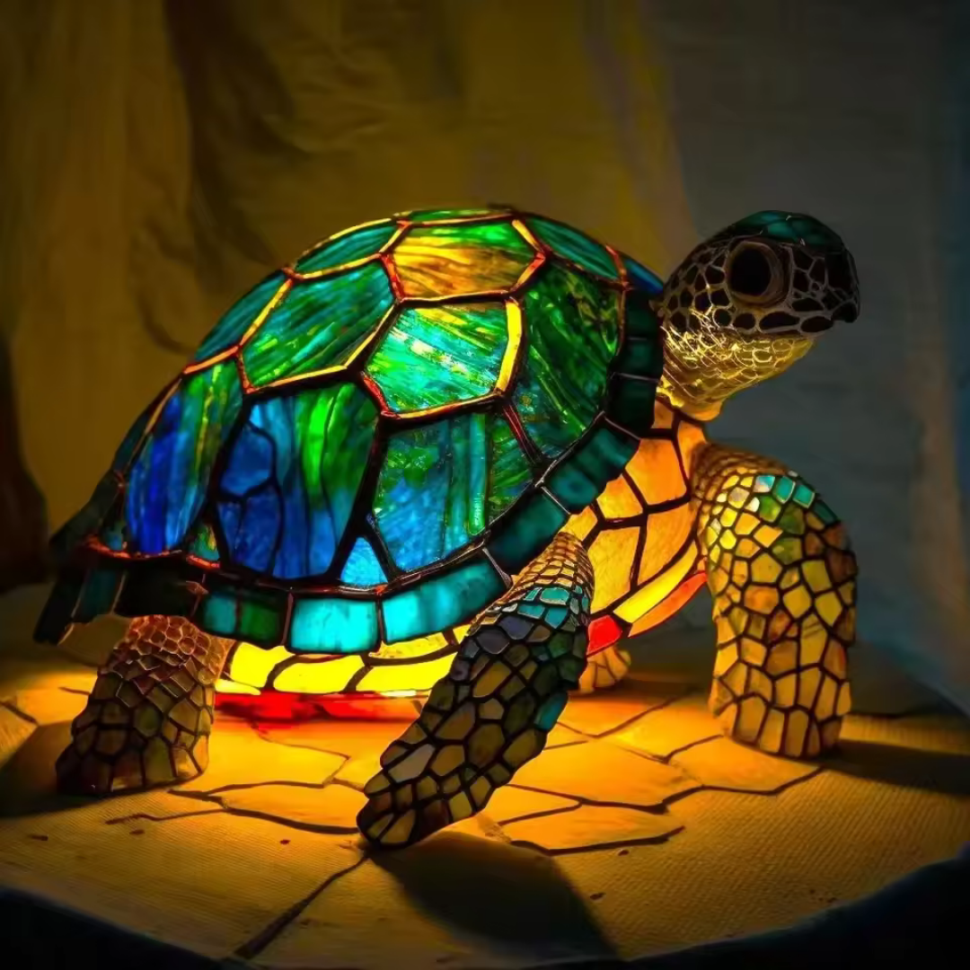 Svítící želva - ručně vyráběná lampa, která rozjasní srdce