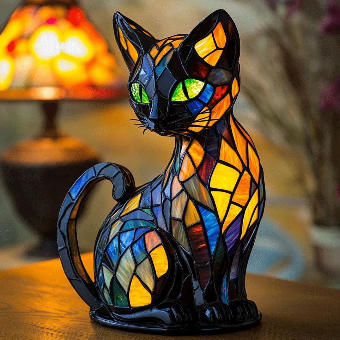 Svítící kočka – Ručně vyráběná lampa, která rozjasní srdce