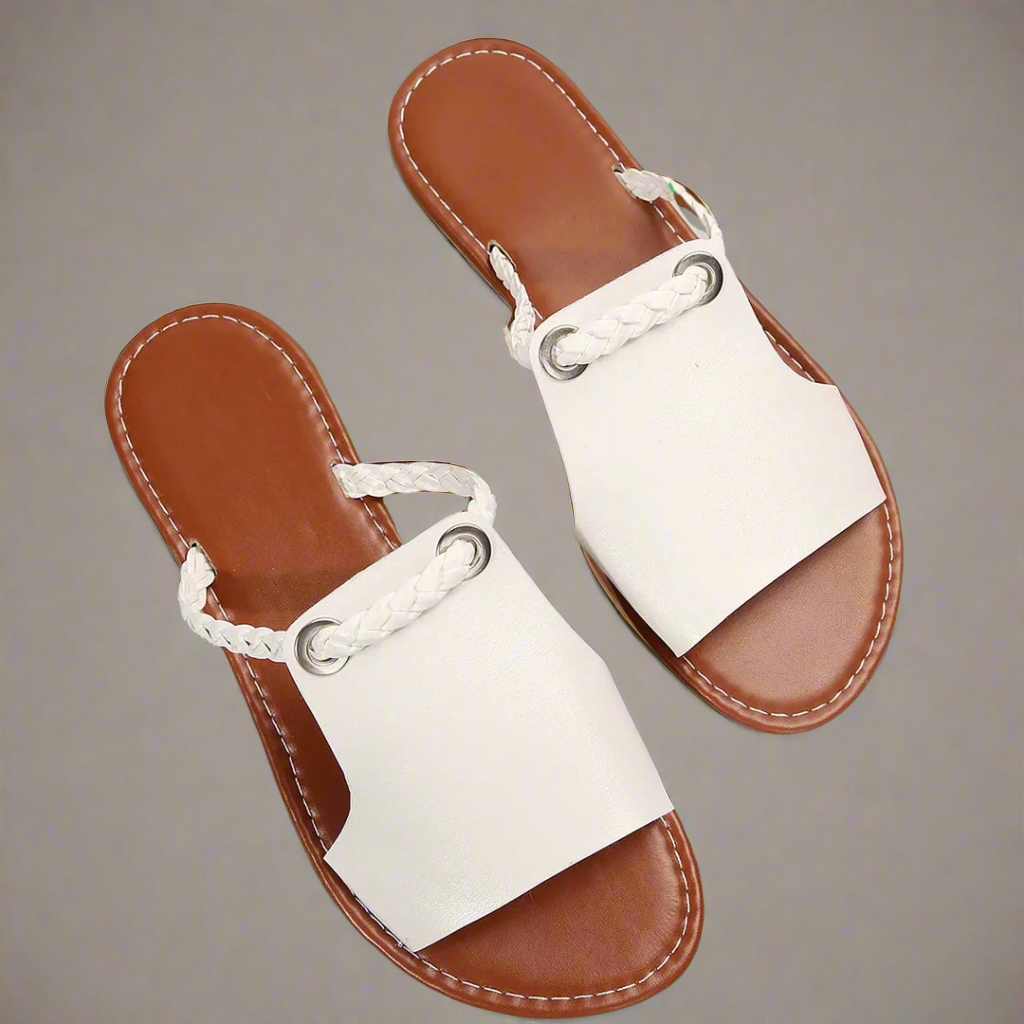 Katelina | Ručně vyrobené ploché sandály vyrobené z vysoce kvalitních materiálů