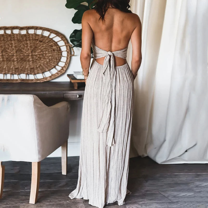 Olivia™ - Boho šaty s halterneck