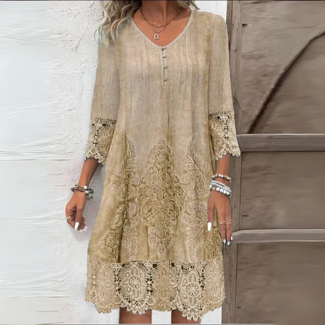 URSULE | Elegantní boho krajková šaty
