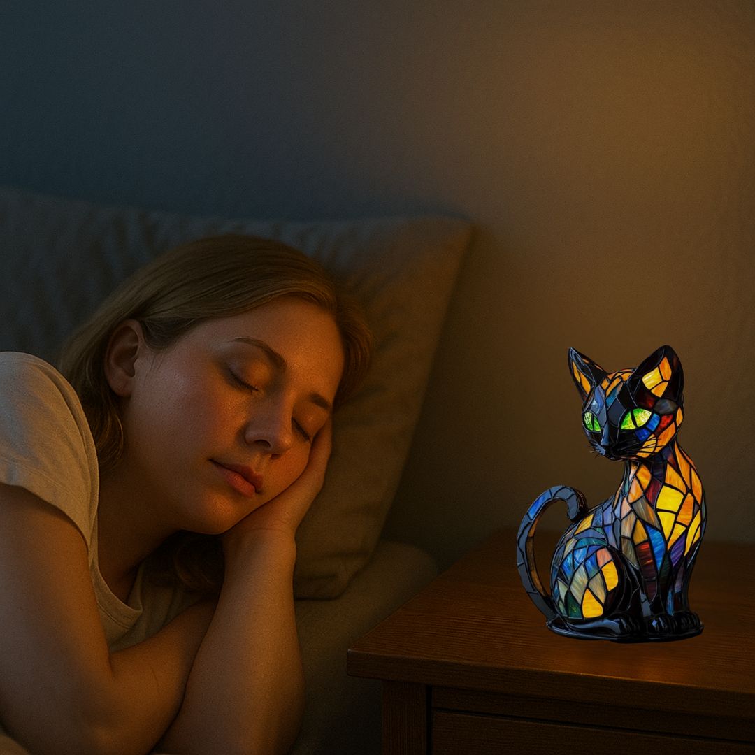 Svítící kočka – Ručně vyráběná lampa, která rozjasní srdce