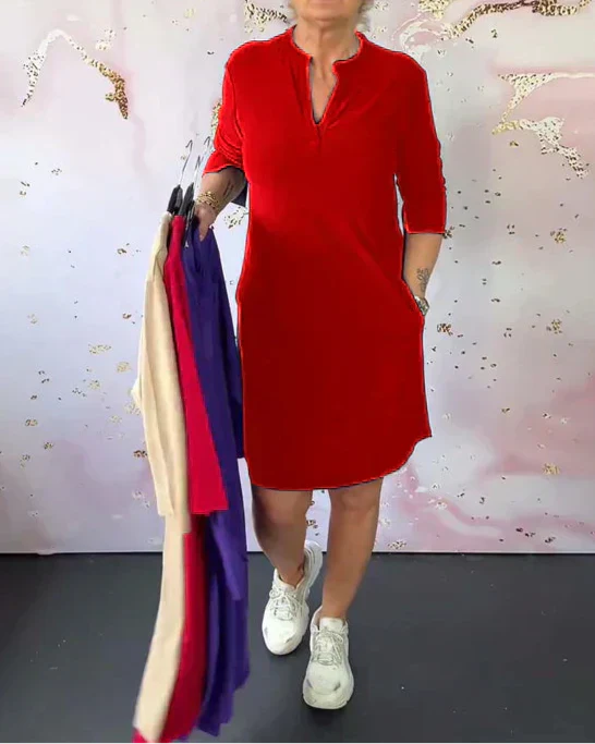 ISABEL | Elegantní Šaty s Výstřihem do V