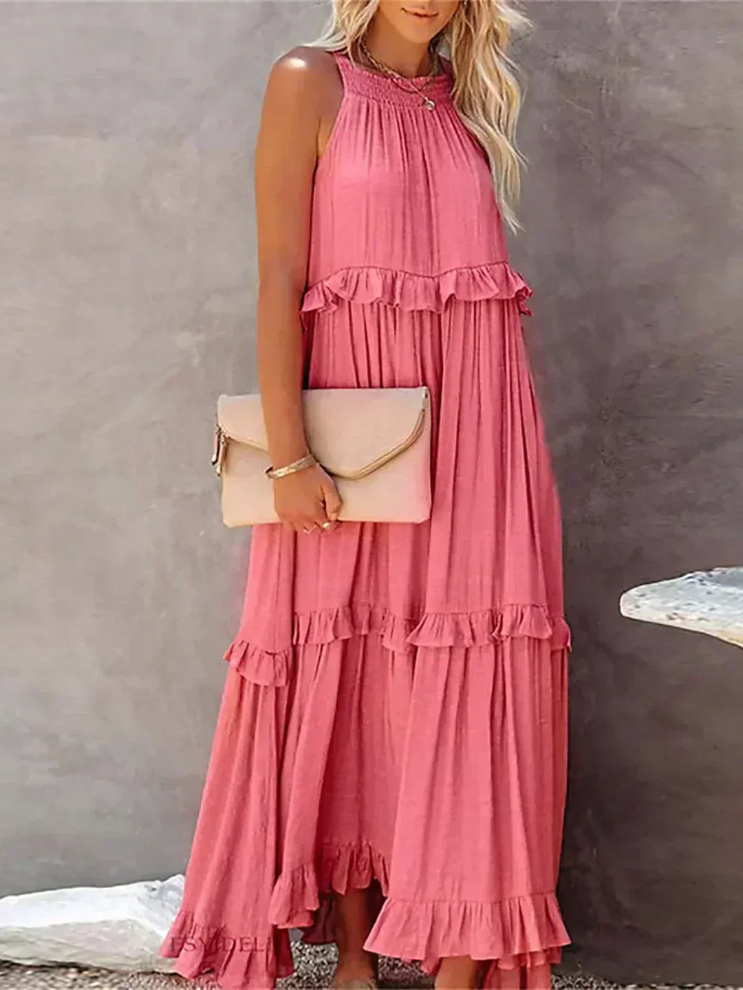 ANETA | Elegantní šaty bez rukávů s volány