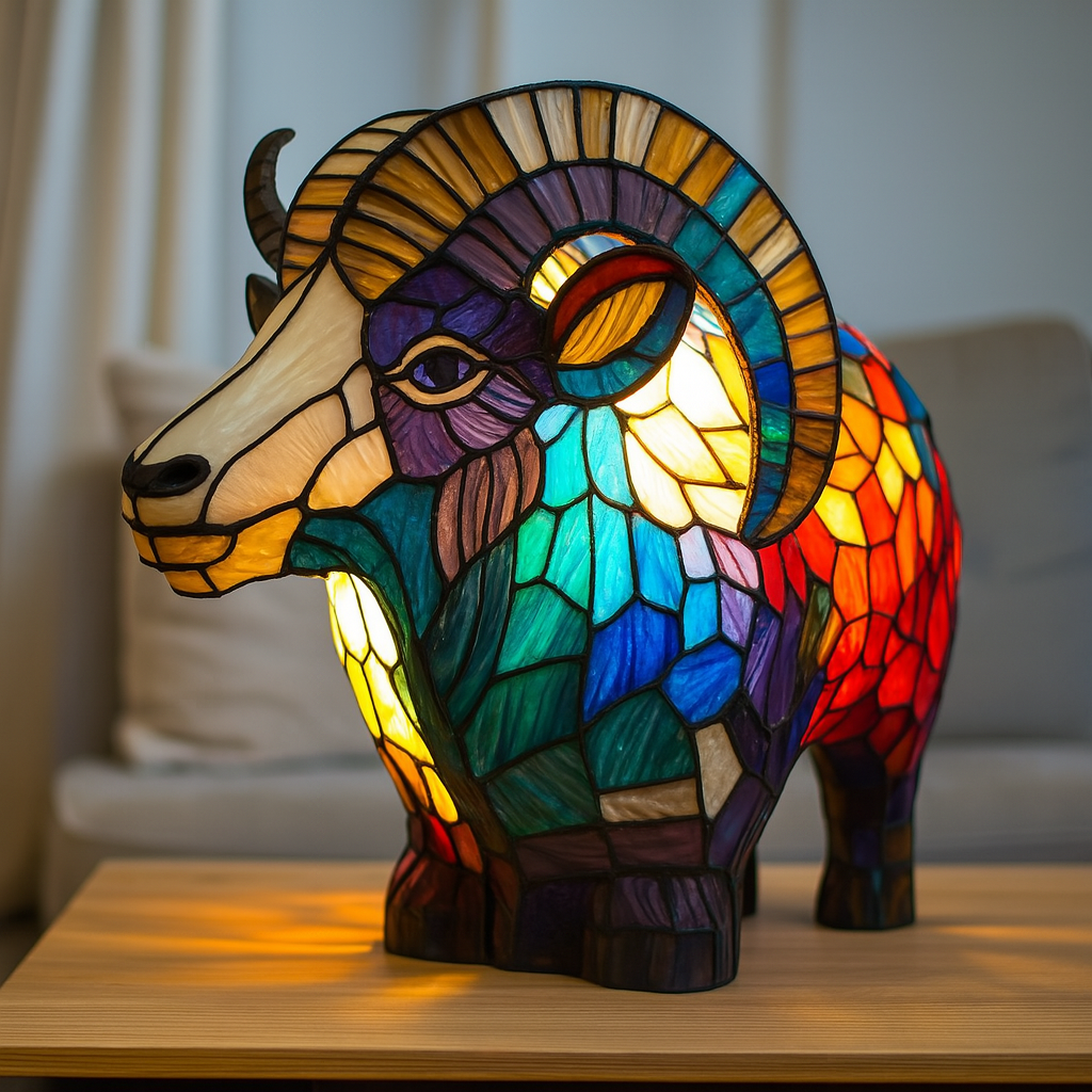 Bijou | Barevná skleněná lampa s kozlem a magickým nádechem