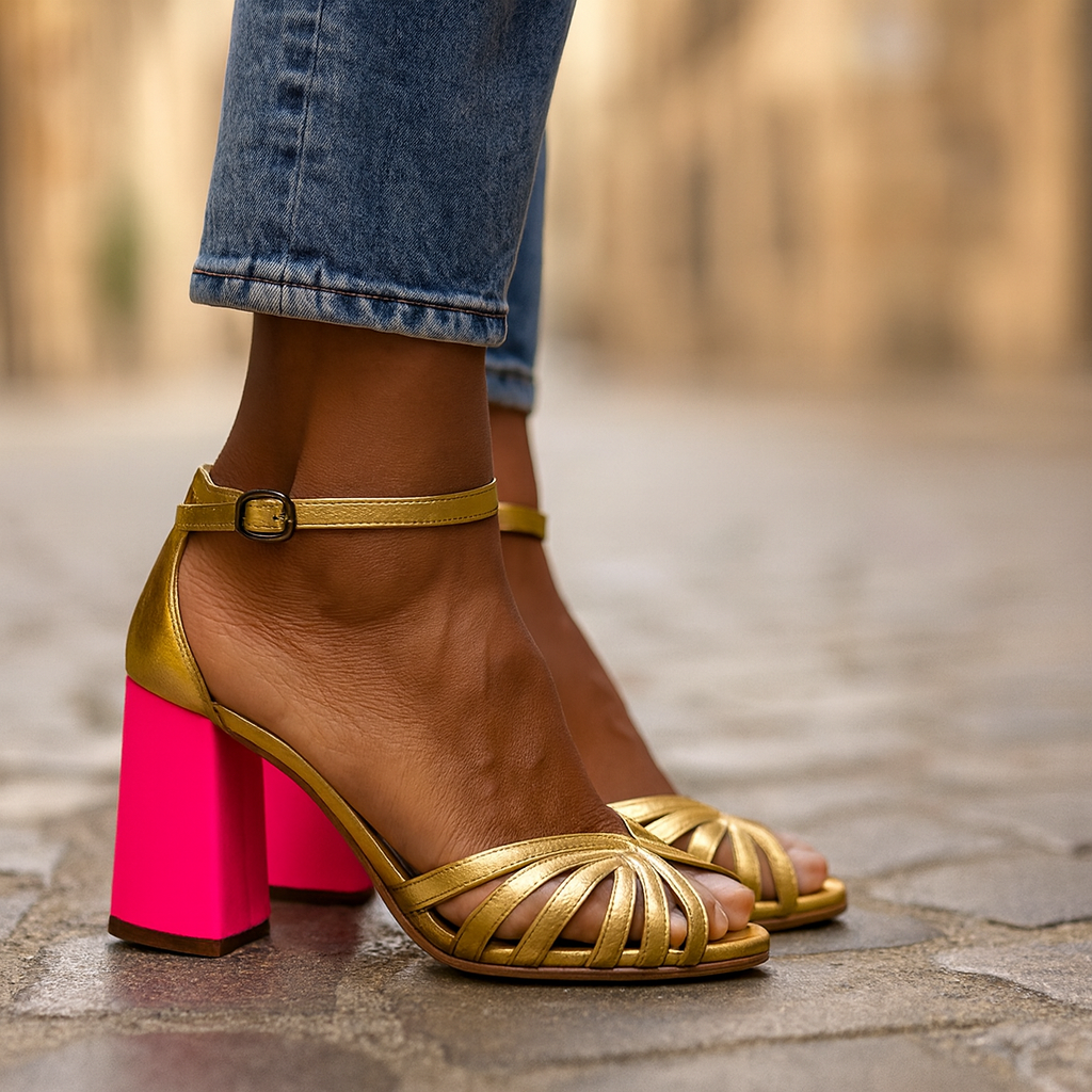 Allegra™ | Klasické zlaté haky se zlatým páskem