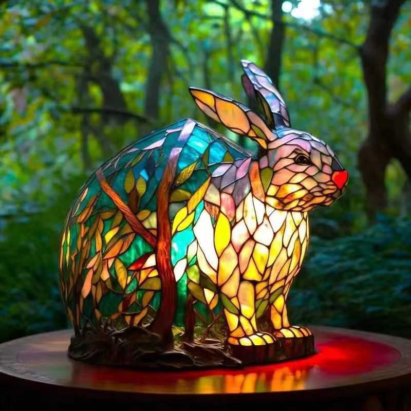 Lapinou | Barevné skleněné králičí světlo Magické