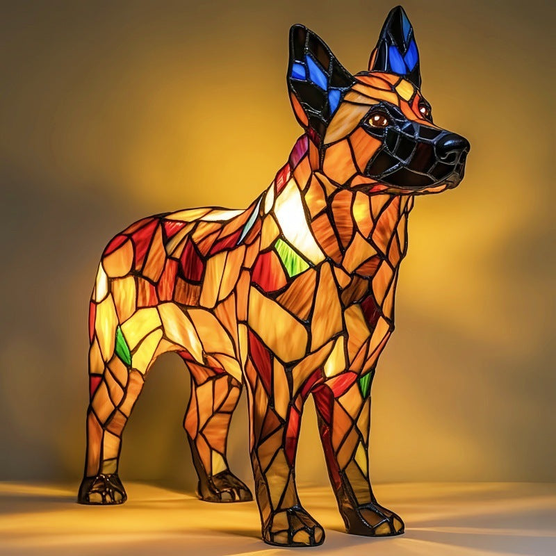Bandit | Magická psí lampa z barevného skla