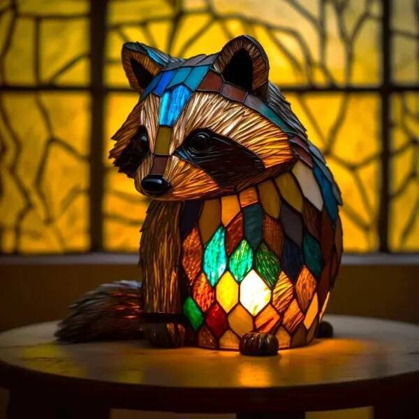 Filou | Barevná skleněná lampa s sova s magickým nádechem
