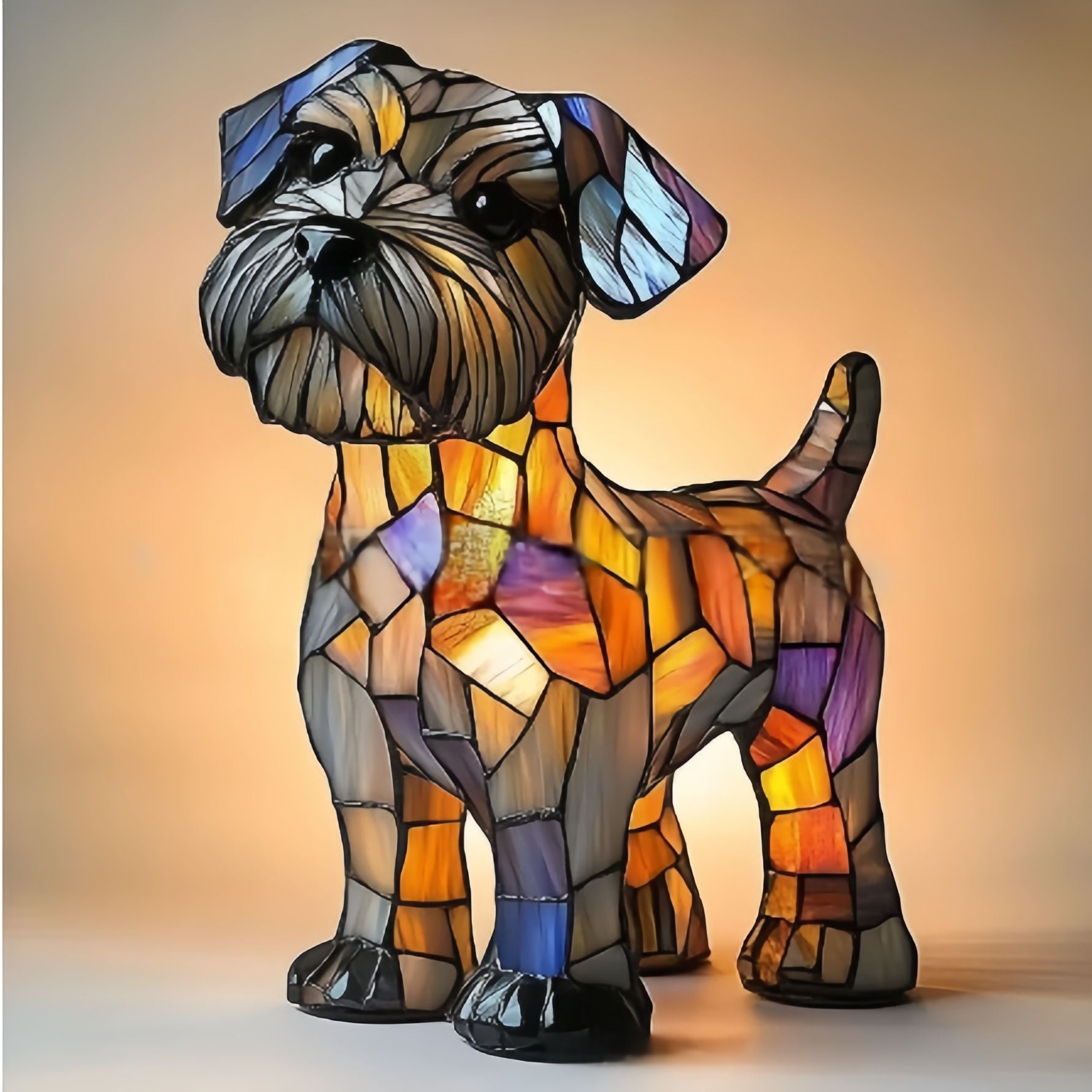 Rocky | Magická psí lampa z barevného skla
