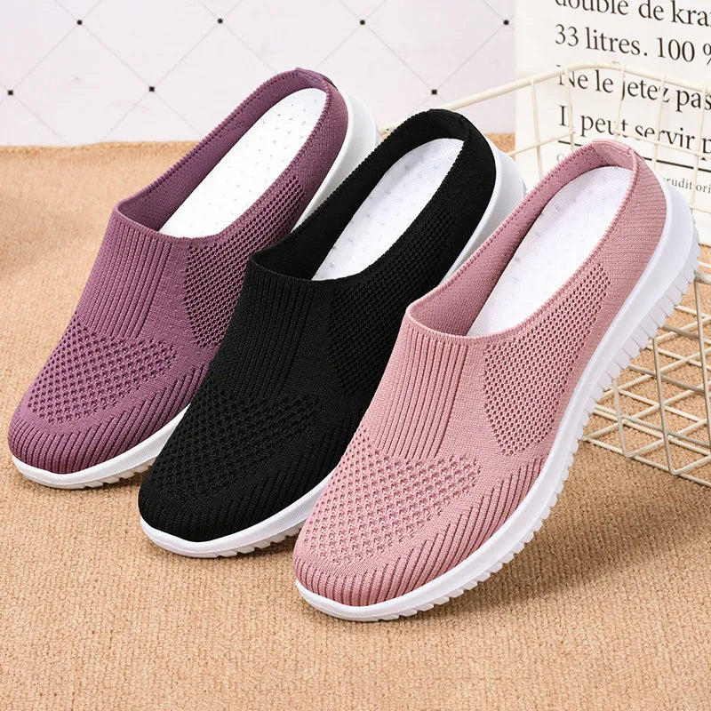 BreezeStep™ – Dámské Pletené Pantofle | Prodyšné Lehoučké Casual Boty na Jaro & Léto