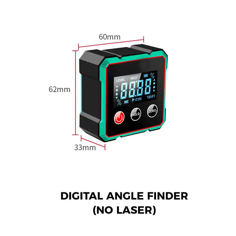 PrecisionPro Magnetix™ – Digitální úhloměr s laserem | Magnetický sklonoměr a vodováha