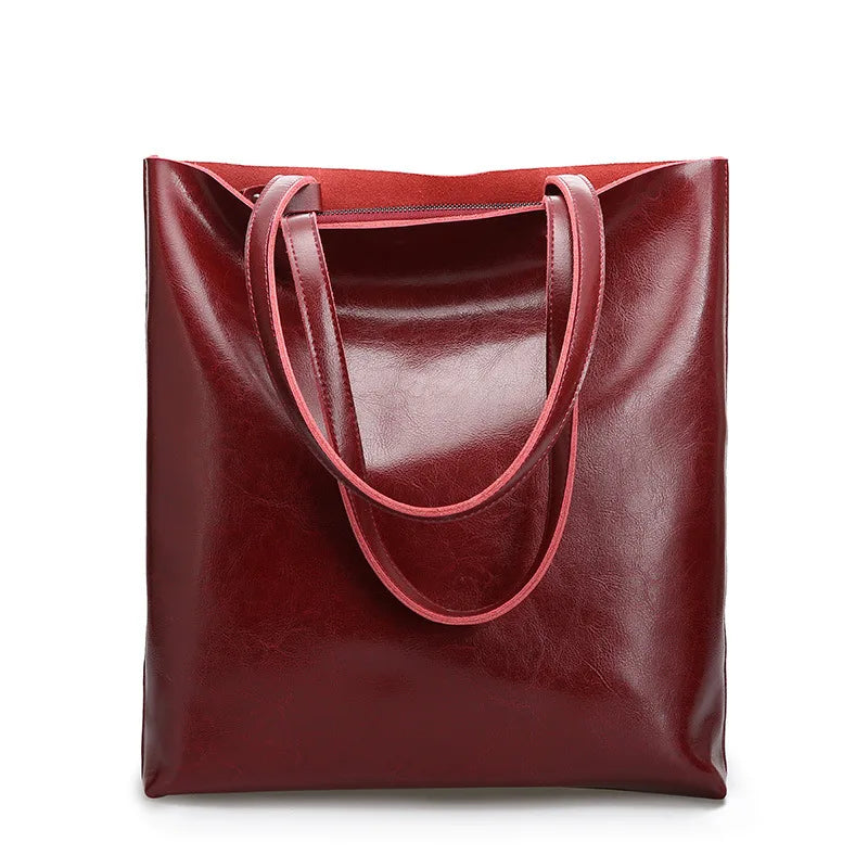 Diana™ - Elegantní kožená tote taška v klasickém stylu