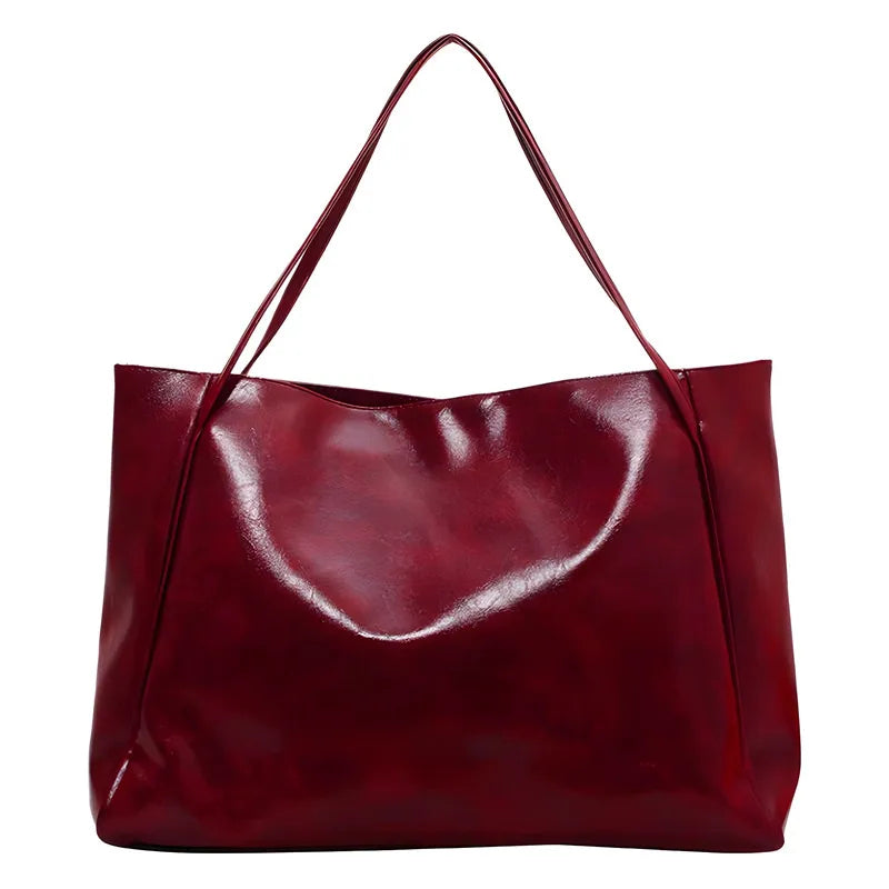 Lisa™ - Stylová hnědá tote taška s efektem kůže