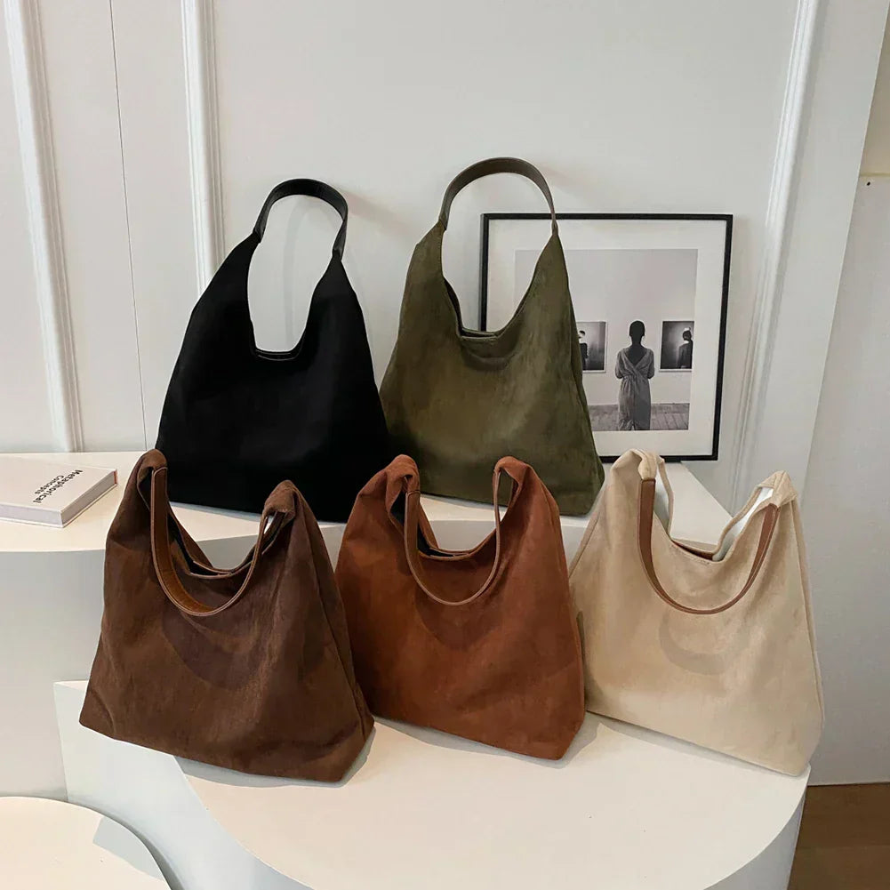 Freja™ – Elegantní měkká semišová kabelka přes rameno