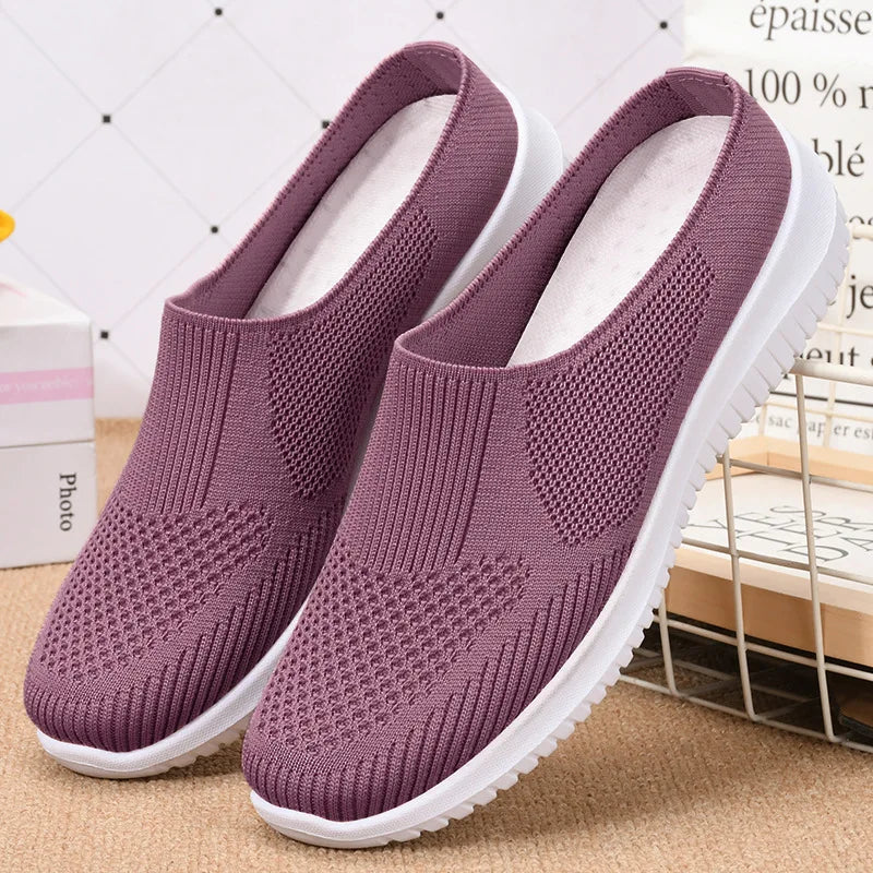 BreezeStep™ – Dámské Pletené Pantofle | Prodyšné Lehoučké Casual Boty na Jaro & Léto