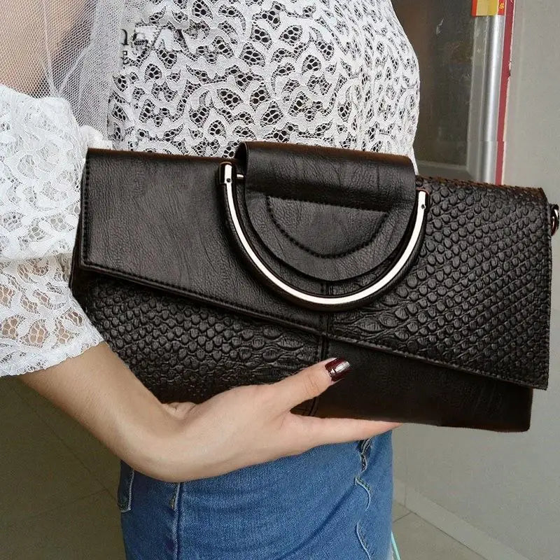 Celine™ - Stylová černá kabelka s koženým efektem