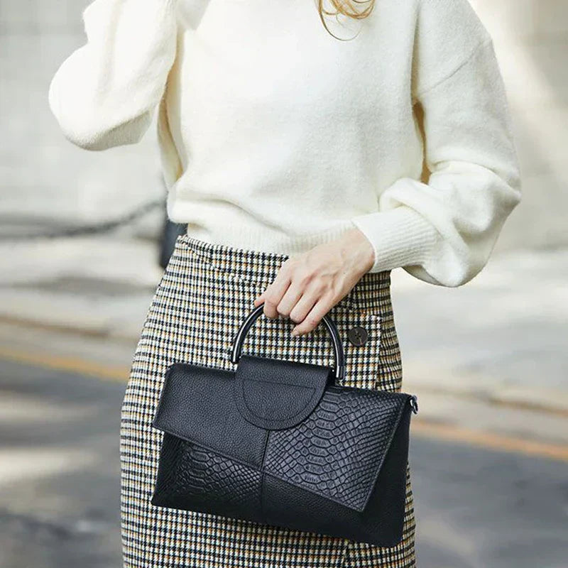 Celine™ - Stylová černá kabelka s koženým efektem