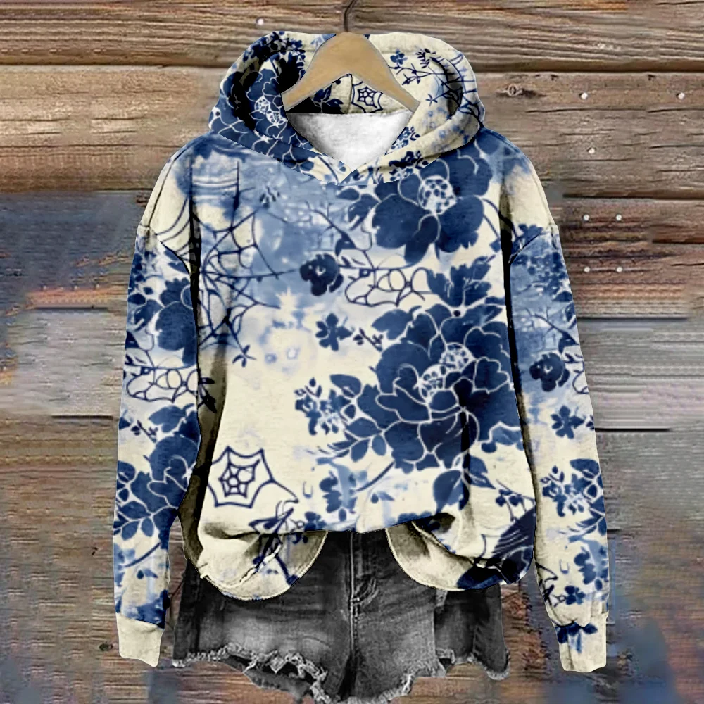 NekoLuna – Kawaii Kočičí Mikina pro Ženy | Harajuku Streetwear & Čínský Art Styl