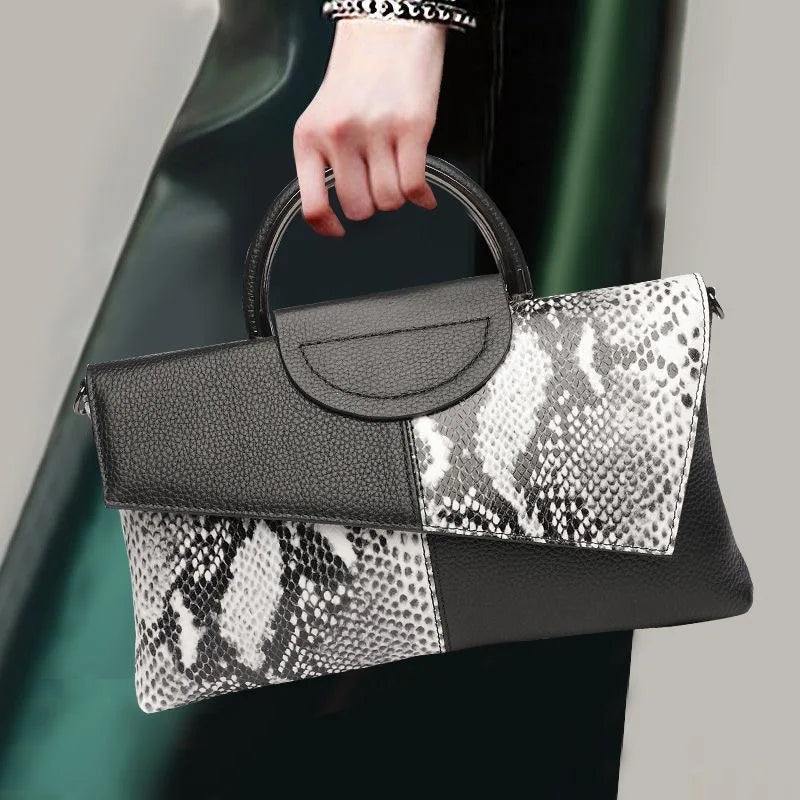 Celine™ - Stylová černá kabelka s koženým efektem