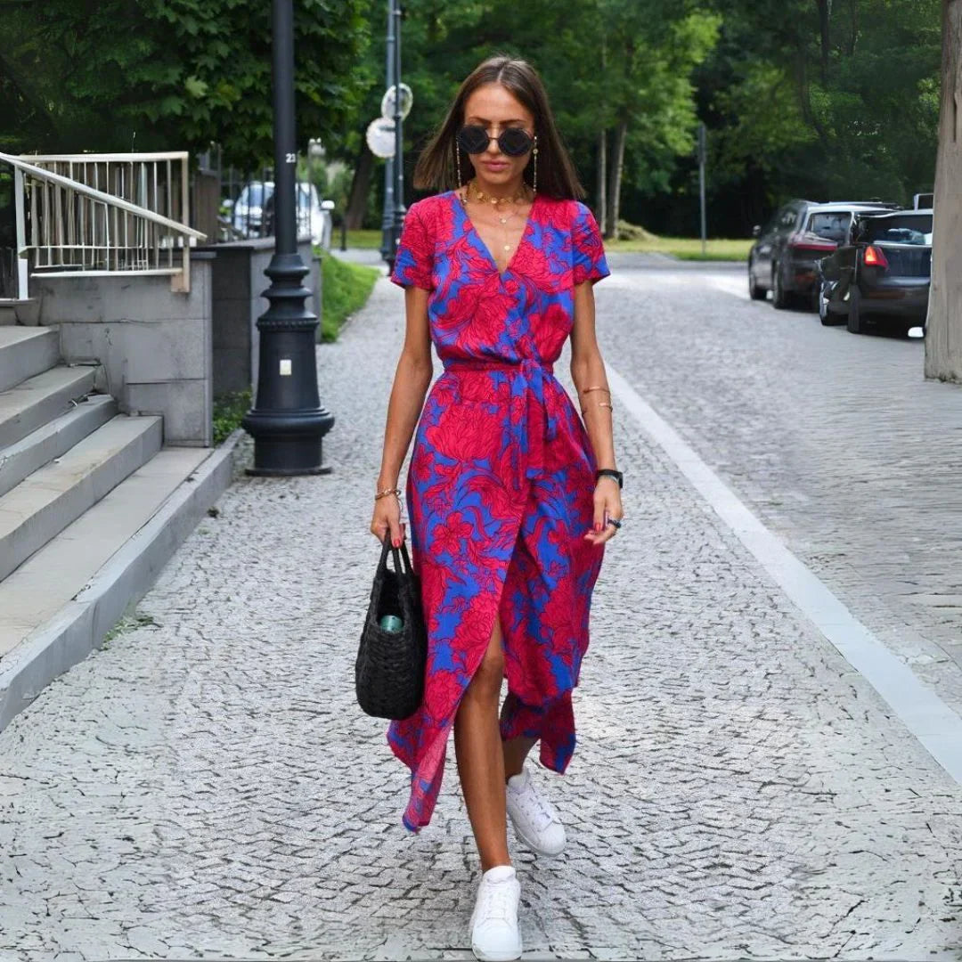 Serelina | Rochie elegantă cu decolteu în V și acoperire pentru burtă