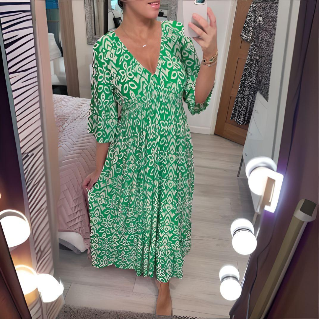 IWONA | Boho šaty s potiskem