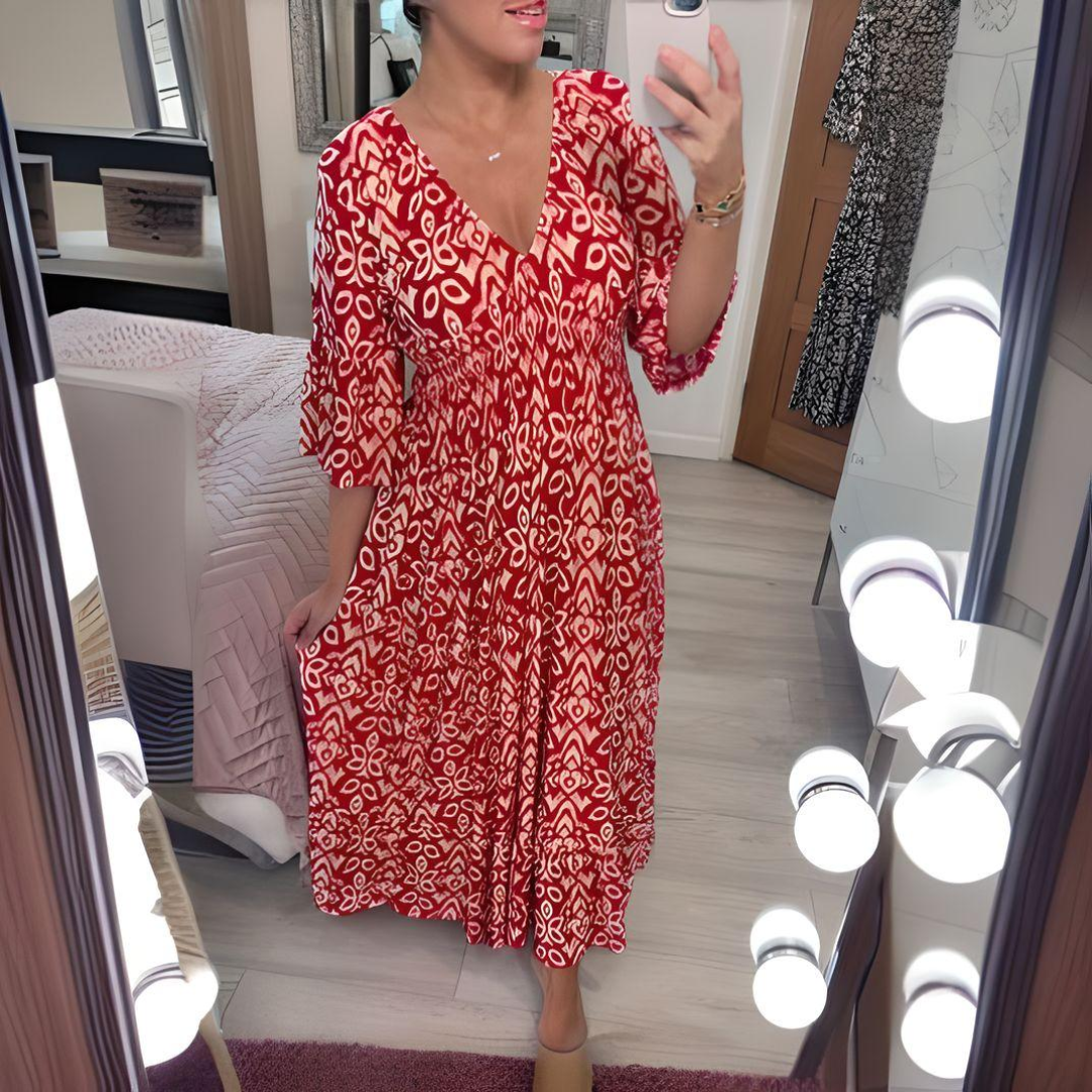 IWONA | Boho šaty s potiskem