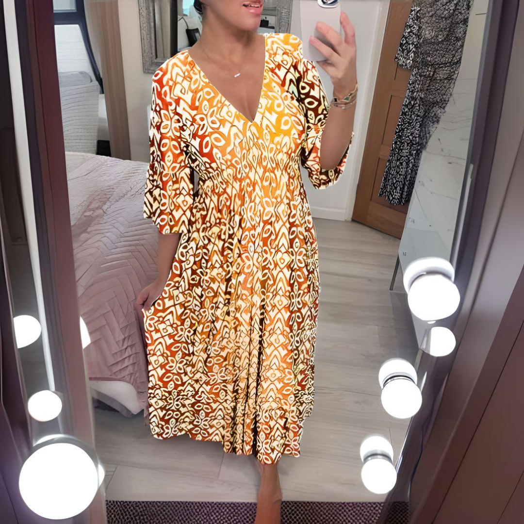 IWONA | Boho šaty s potiskem